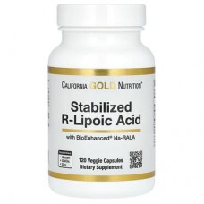 California Gold Nutrition, стабілізована R-ліпоєва кислота з Na-RALA Bio-Enhanced® і біотином, 120 вегетаріанських капсул